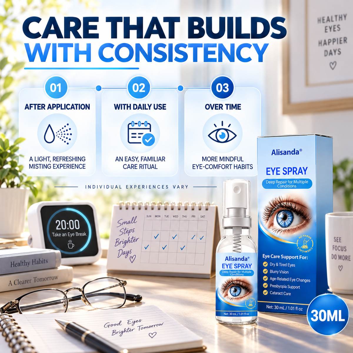 Alisanda® Eye Spray✅For dry eyes, blurry vision, eye strain, presbyopia, and cataracts