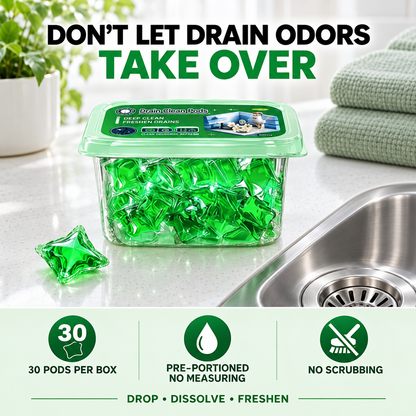 Drain Deodorizer Capsules, 1 Box (30 PCS)