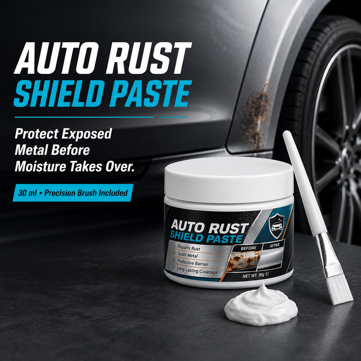 Car Metal Rust Repair Paste‑ Auto Rust Shield Anti‑Corrosion Restoration Cream