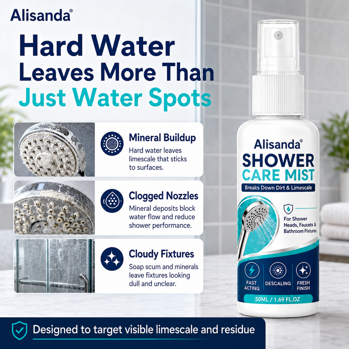 🚿✨Fast-Acting Shower Limescale Remover Spray
