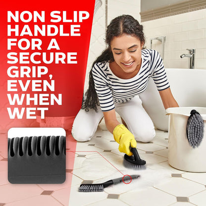 Compact hand scrub brush used around fixtures and corners