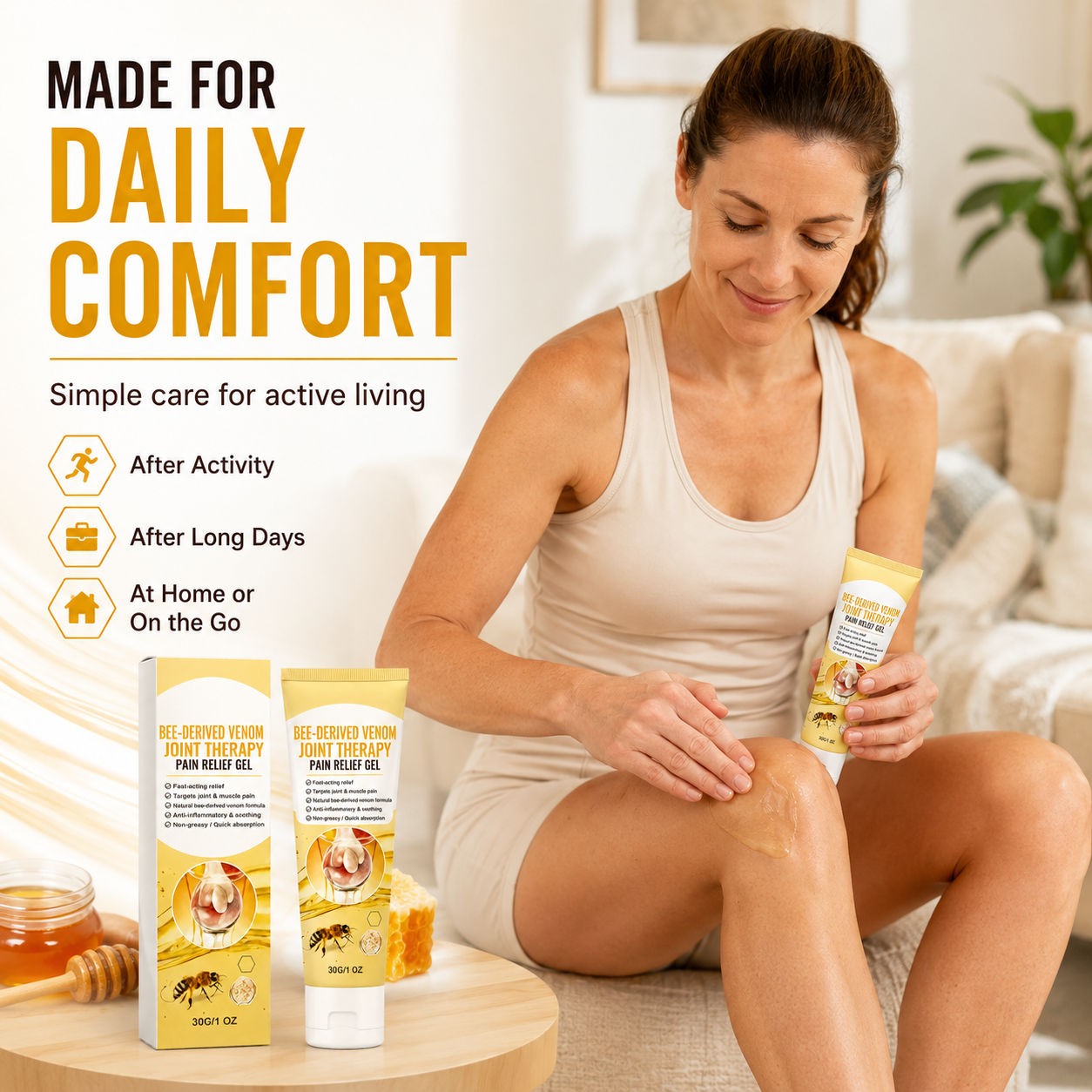 Bee-Derived Venom Joint Therapy Pain Relief Gel