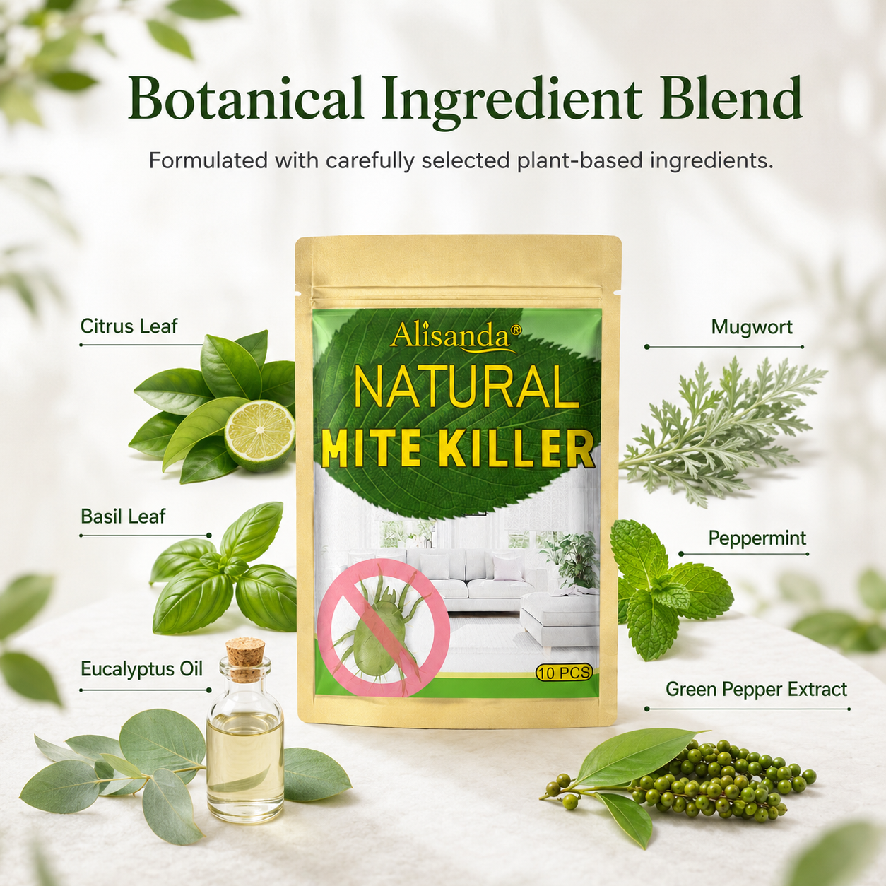 Natural Mite Control Sachet – Plant‑based, non‑toxic & safe around kids & pets