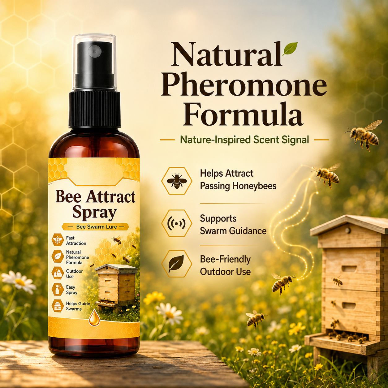 Natural Outdoor Bee Attractant Spray