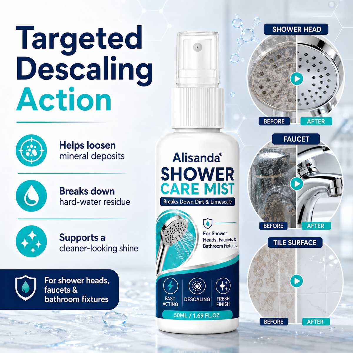 🚿✨Fast-Acting Shower Limescale Remover Spray