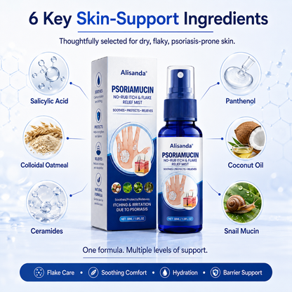 Alisanda® PsoriaMucin No-Rub Itch & Flake Relief Mist