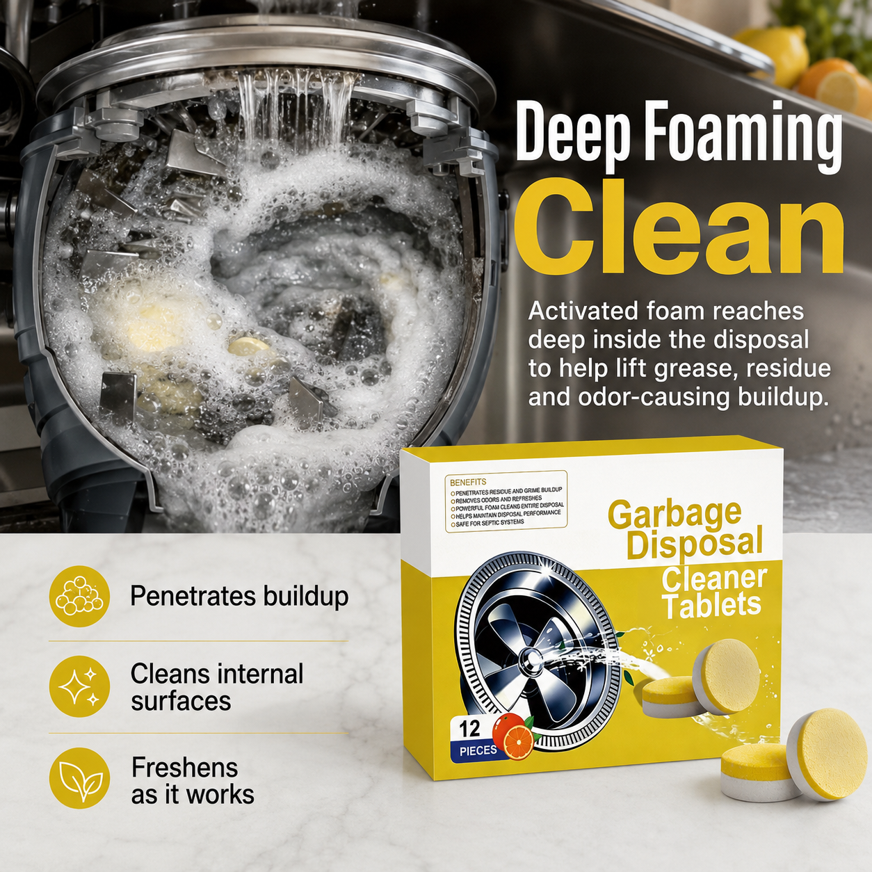 🏆Hot Sale⚡Deep Clean Disposal Tablets