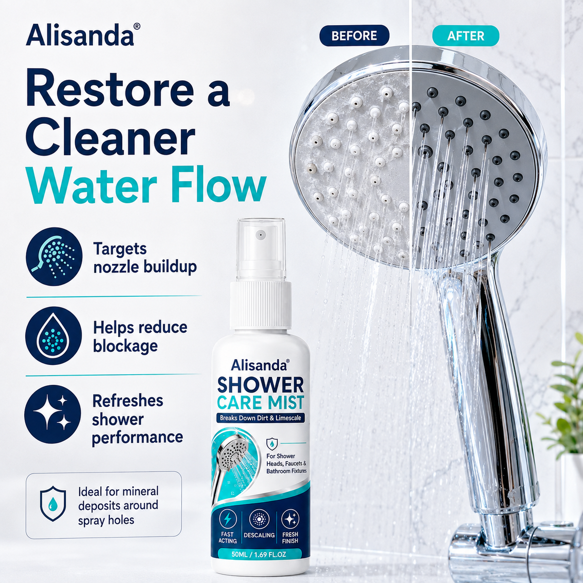 🚿✨Fast-Acting Shower Limescale Remover Spray