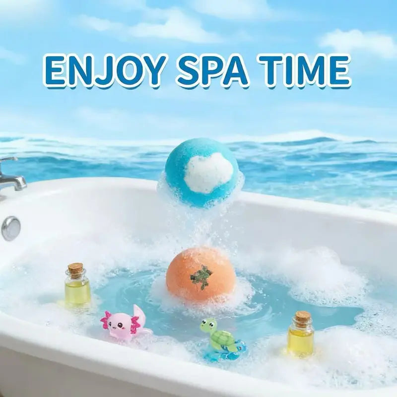 🔥🛁 Natural Bath Bombs for Kids with Mega Bubbles & Surprise Inside 🥚✨12 pcs[1 Box]