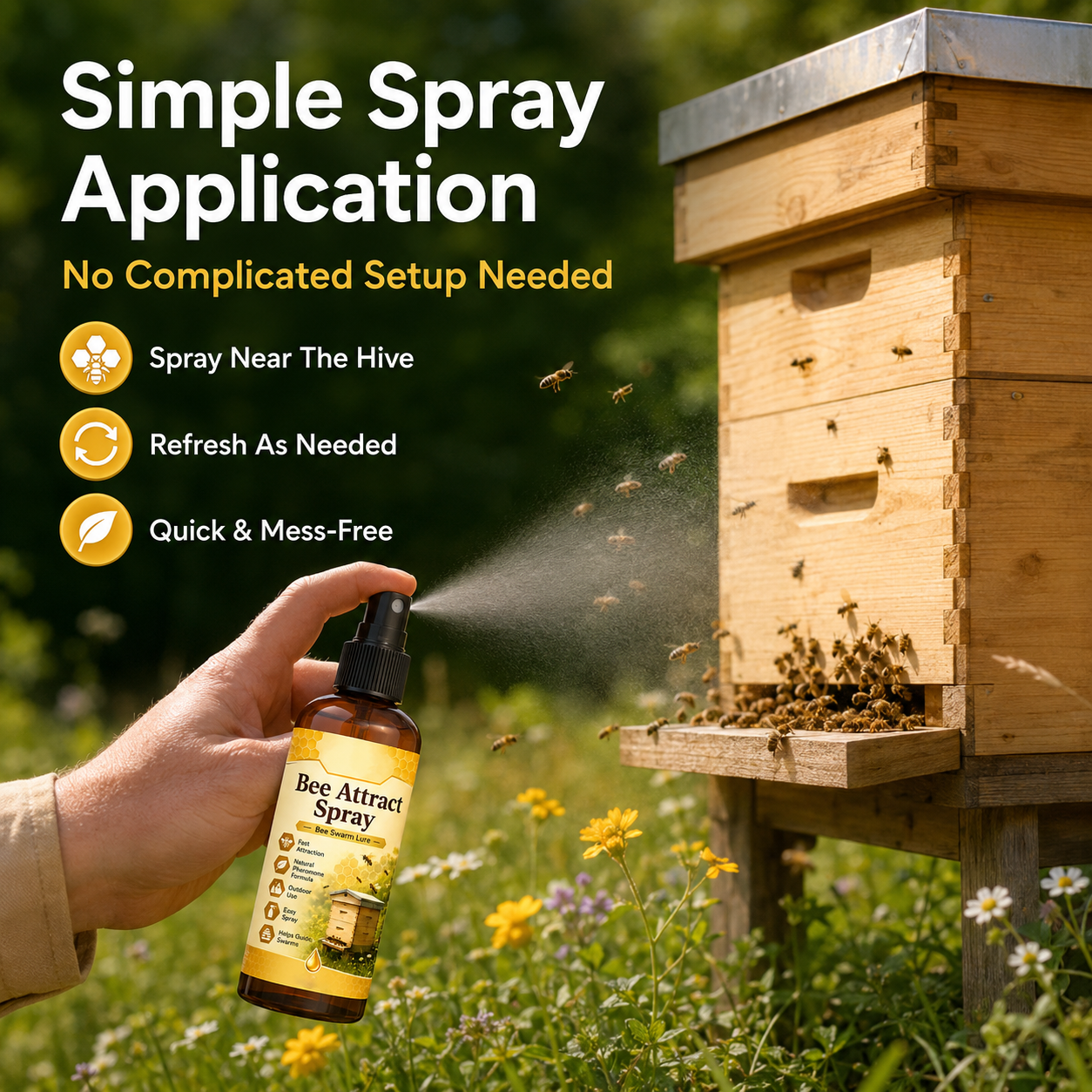 Natural Outdoor Bee Attractant Spray