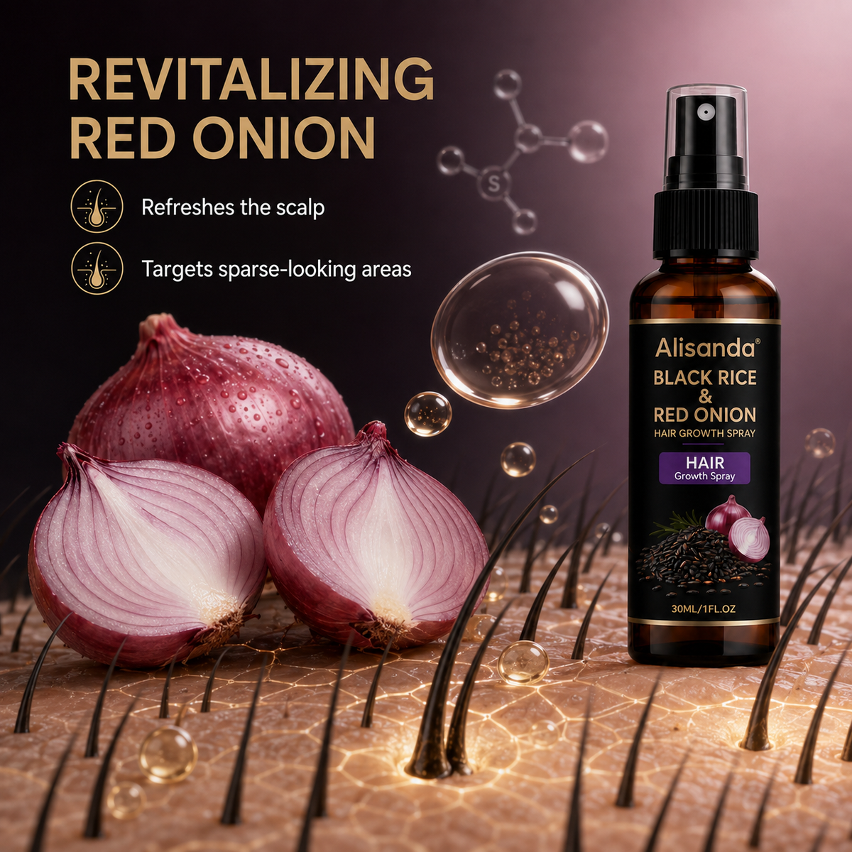 🔥Alisanda® Black Rice & Red Onion Hair Growth Spray