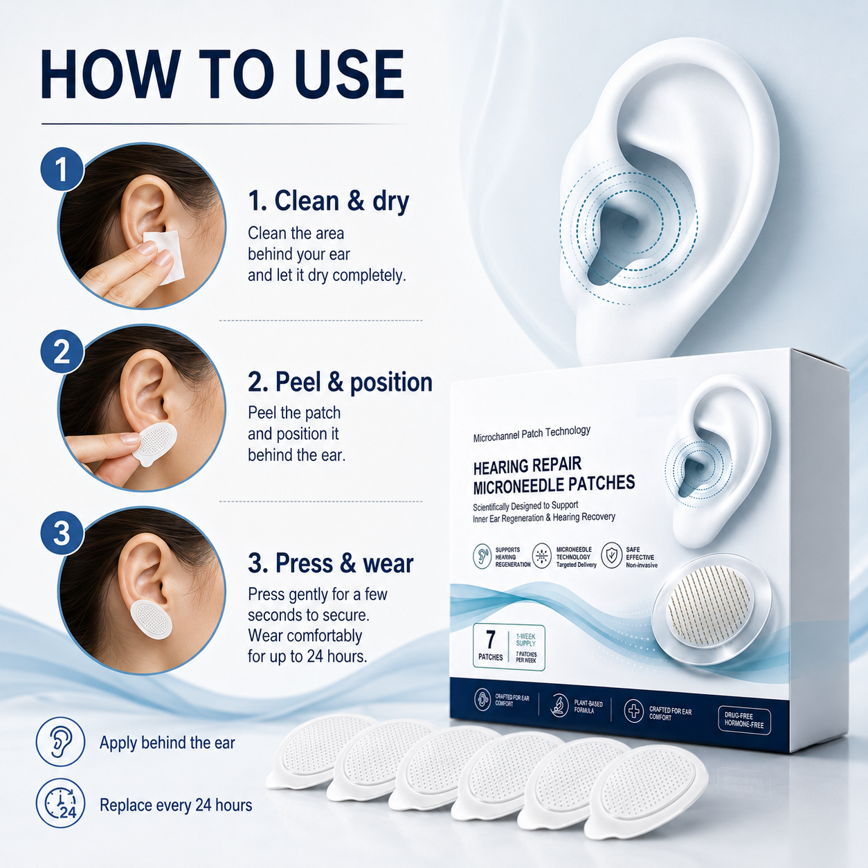 Alisanda® HEARING REPAIR MICRONEEDLE PATCHES
