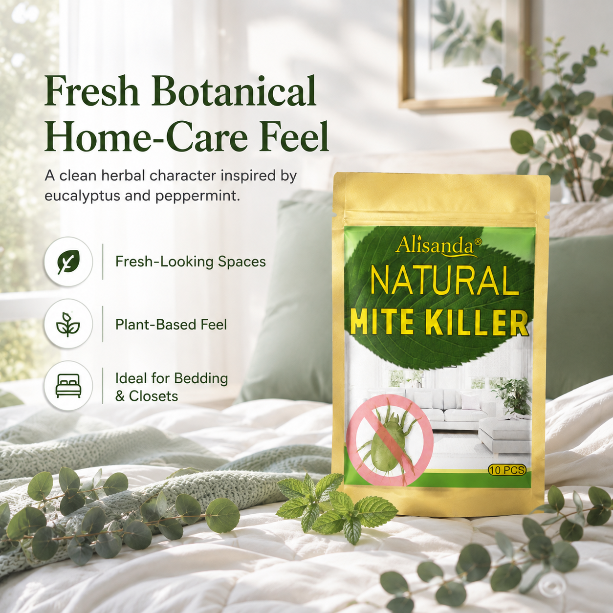 Natural Mite Control Sachet – Plant‑based, non‑toxic & safe around kids & pets