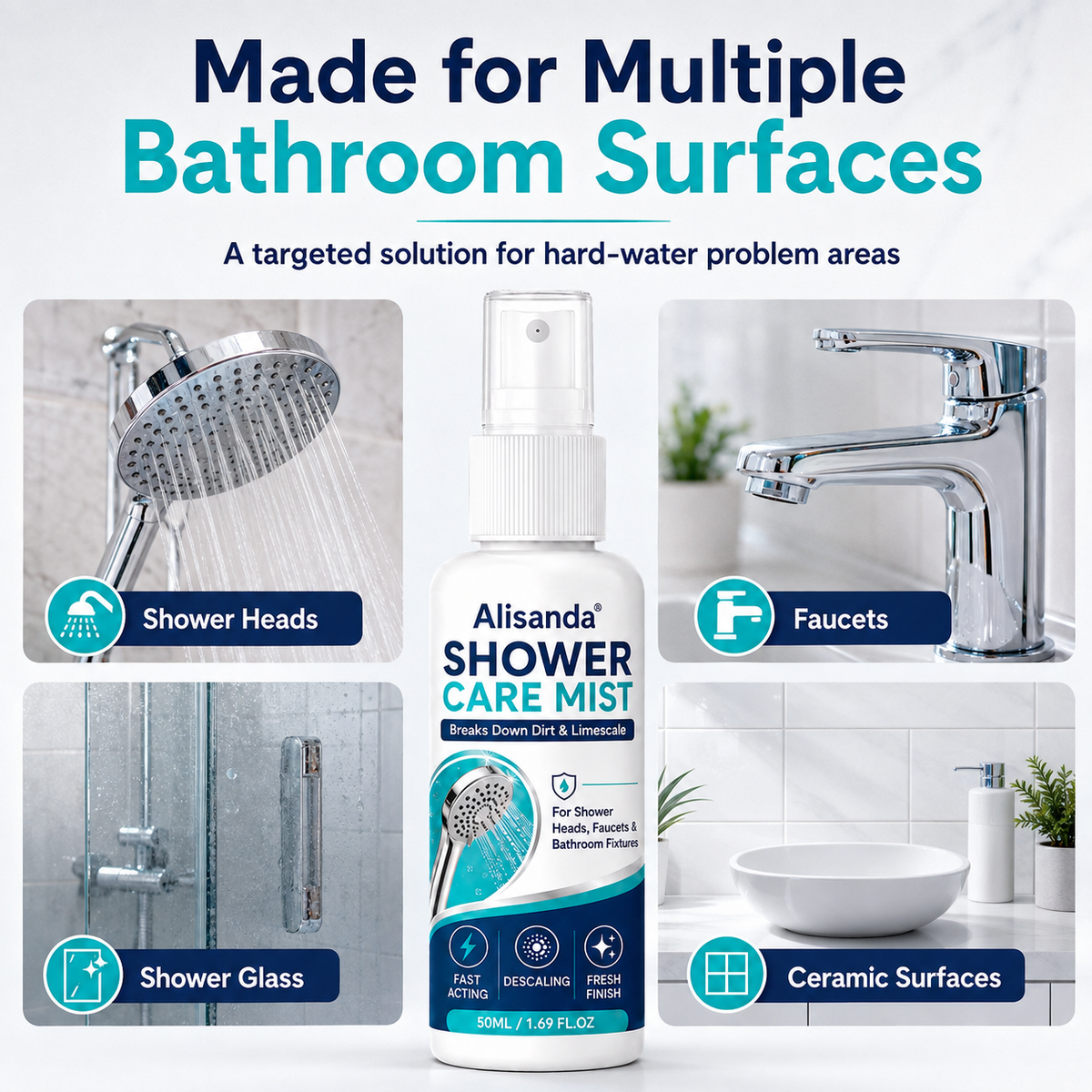 🚿✨Fast-Acting Shower Limescale Remover Spray