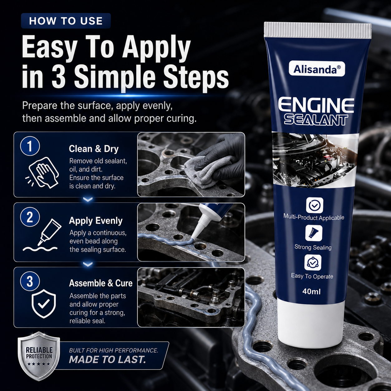 High Temperature Multi-Purpose Automotive Engine Sealant