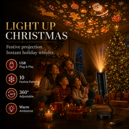 Plug & Play HD Holiday Projector for Christmas & Halloween Decor