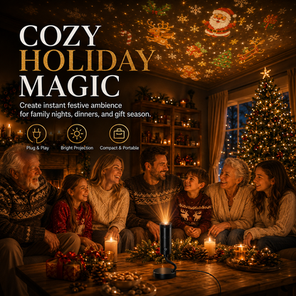 Plug & Play HD Holiday Projector for Christmas & Halloween Decor