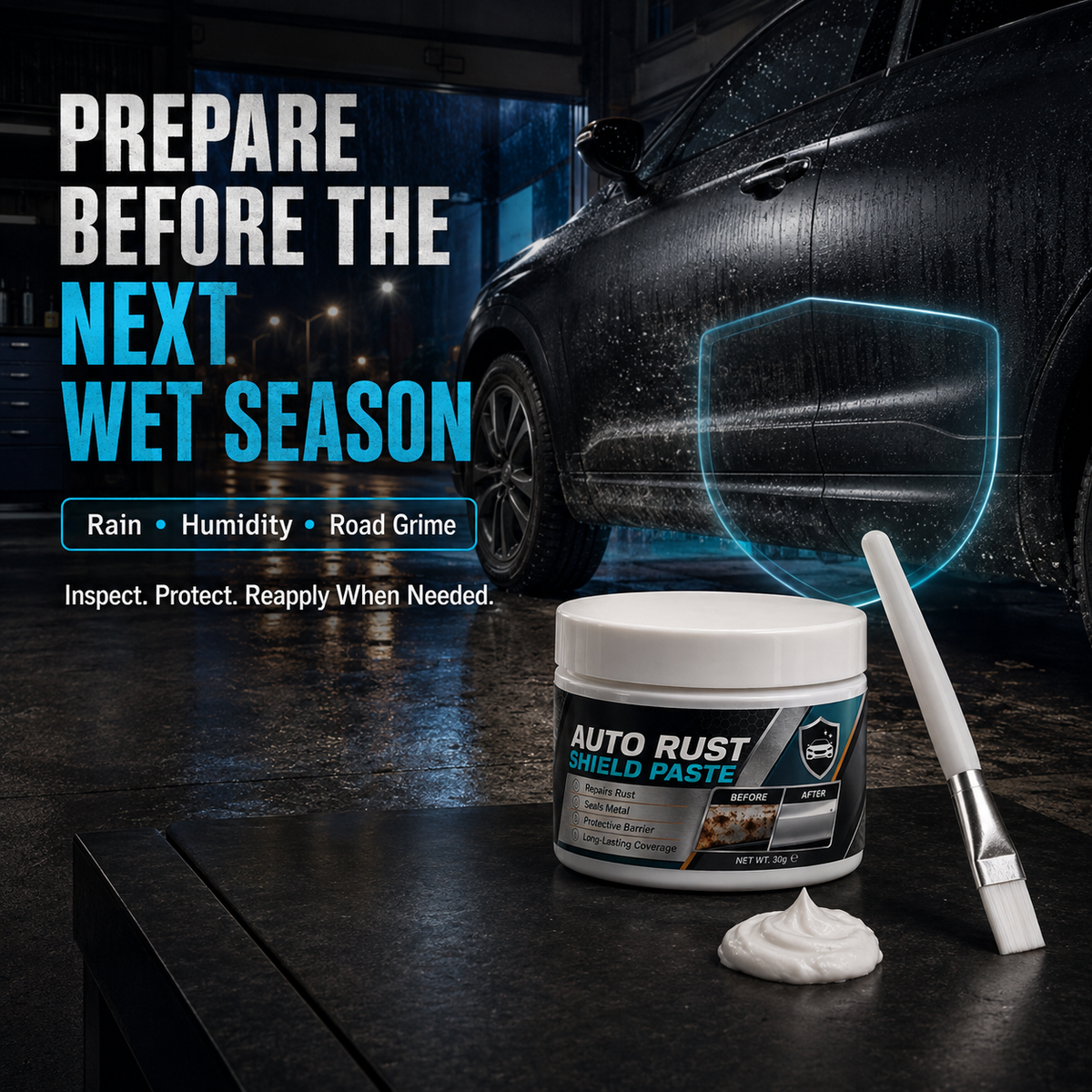 Car Metal Rust Repair Paste‑ Auto Rust Shield Anti‑Corrosion Restoration Cream