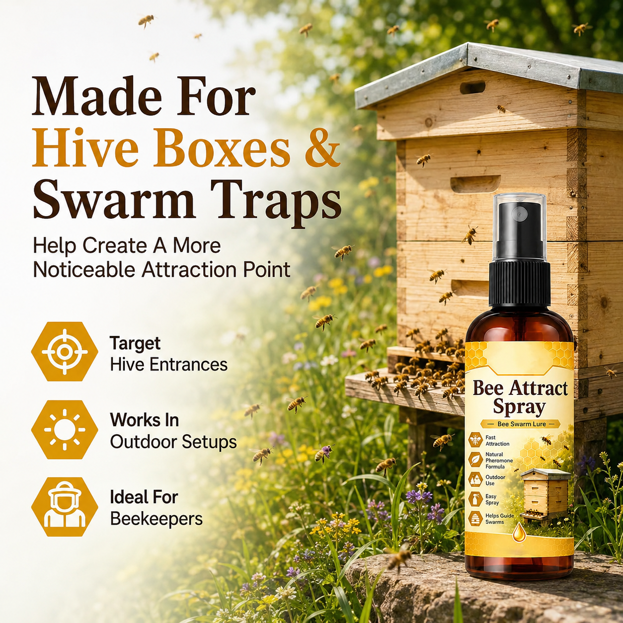 Natural Outdoor Bee Attractant Spray