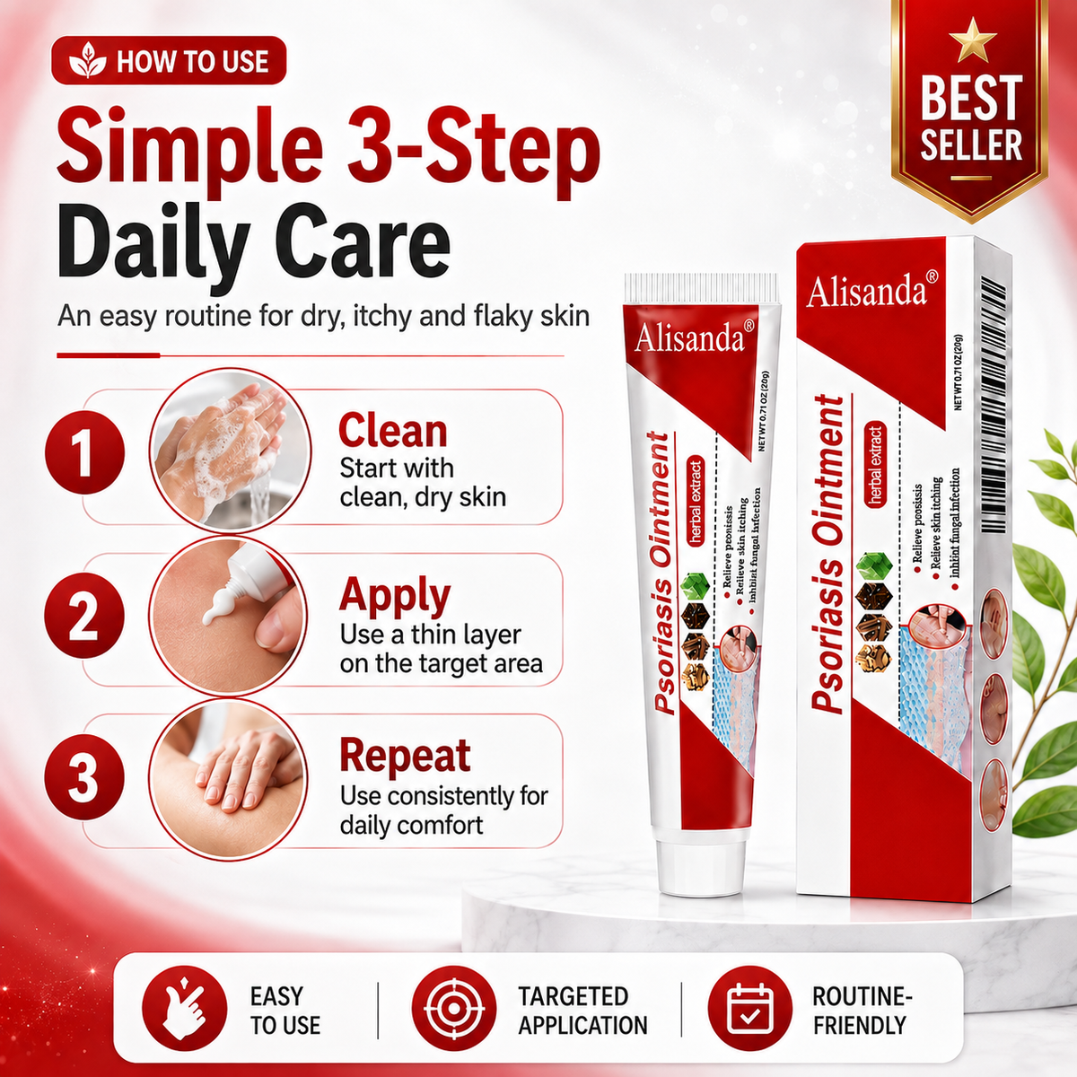 Alisanda® Botanical Skin Relief Ointment for Dry, Itchy & Flaky Skin