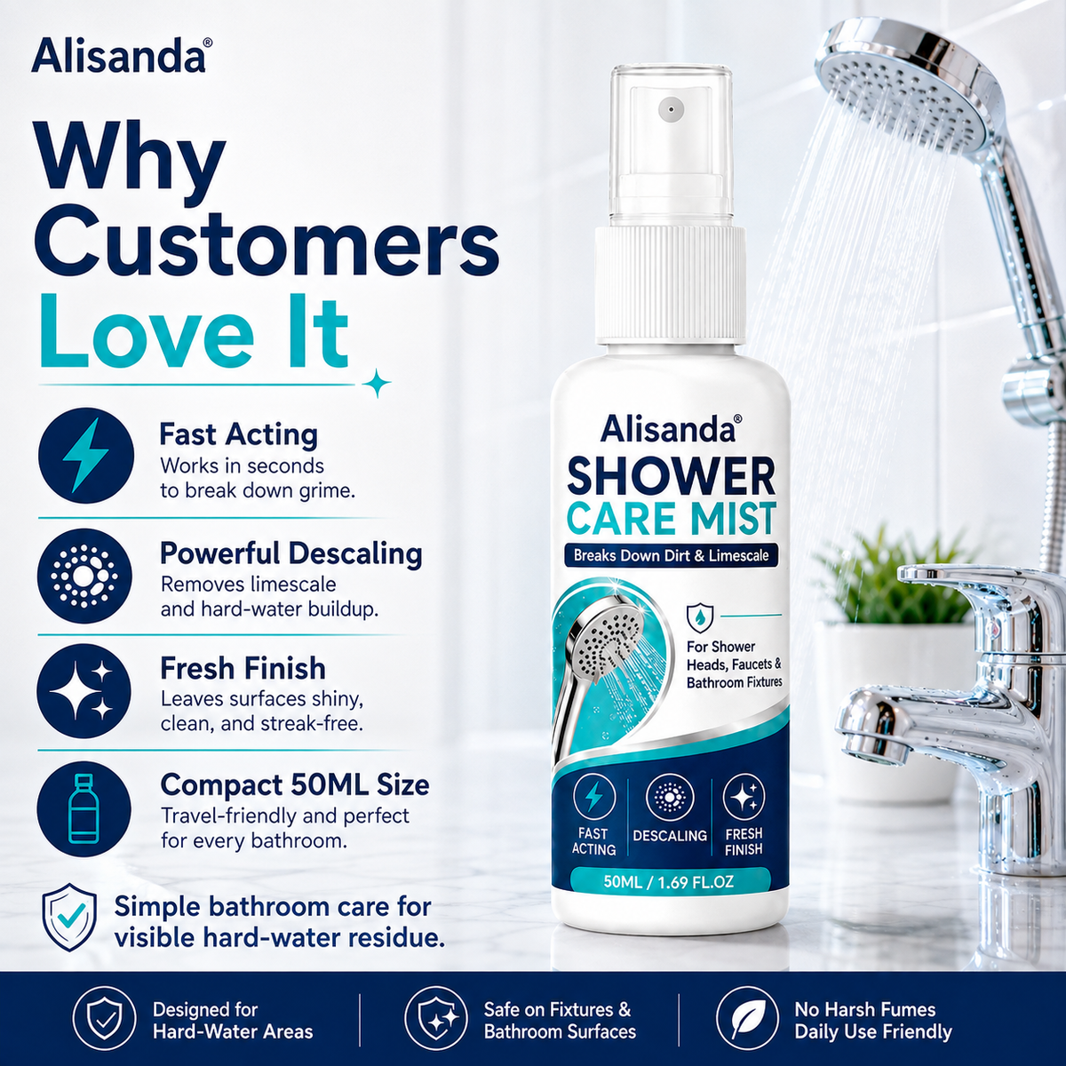 🚿✨Fast-Acting Shower Limescale Remover Spray
