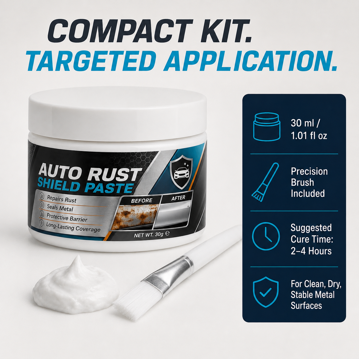 Car Metal Rust Repair Paste‑ Auto Rust Shield Anti‑Corrosion Restoration Cream