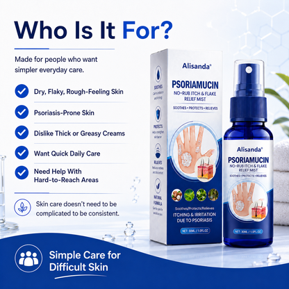 Alisanda® PsoriaMucin No-Rub Itch & Flake Relief Mist