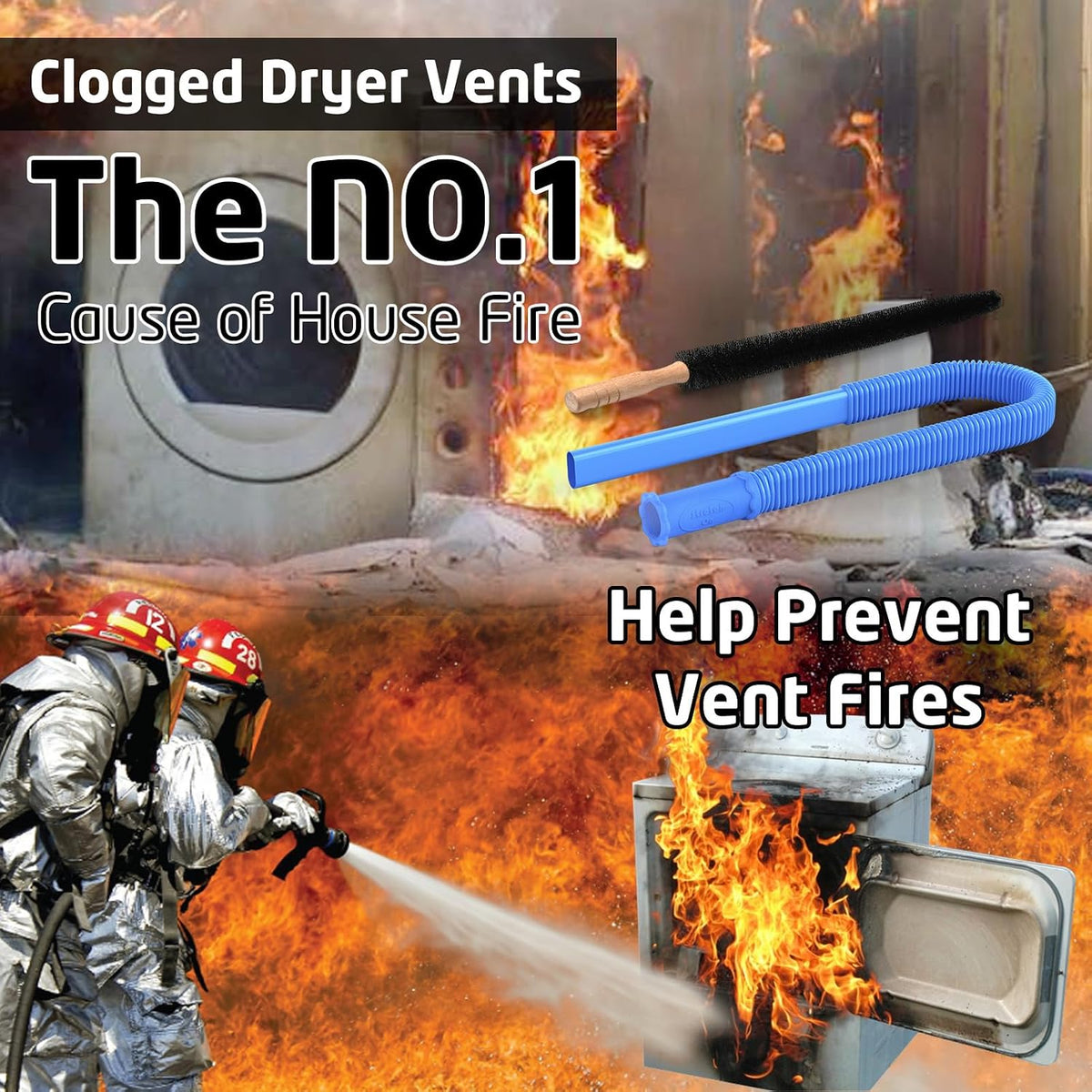 Dryer vent cleaning kit shown as part of a routine lint removal practice
