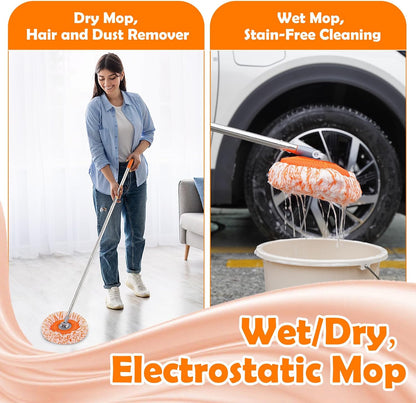 Extendable mop cleaning walls baseboards ceilings and windows