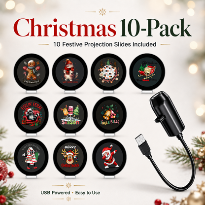 Plug & Play HD Holiday Projector for Christmas & Halloween Decor